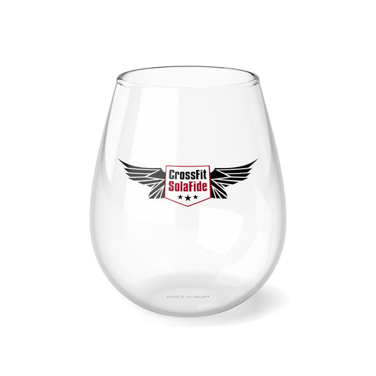 Wine Glass with 3 Color Logo