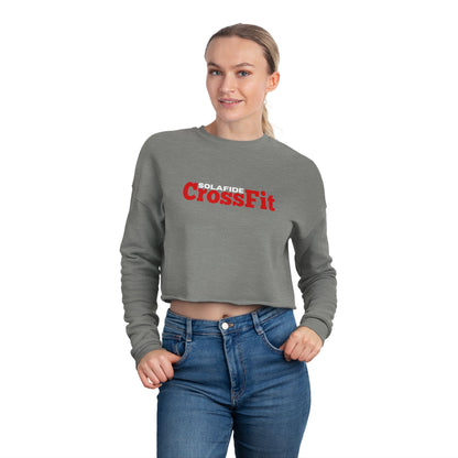 Cropped Sweatshirt w/ Red Logo