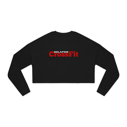 Cropped Sweatshirt w/ Red Logo