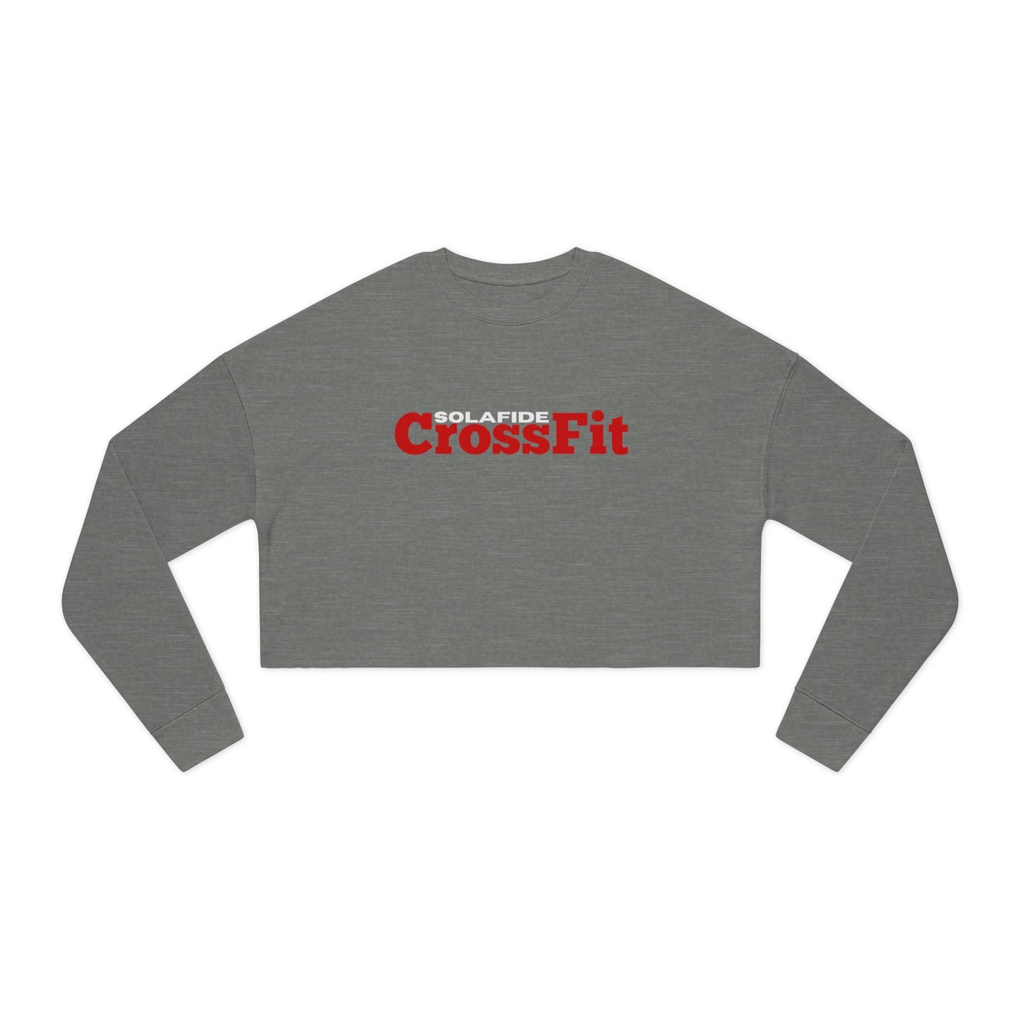 Cropped Sweatshirt w/ Red Logo